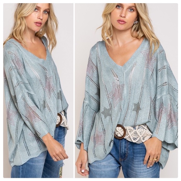 POL Color in Stars Spring Sweater Top - Picture 4 of 15